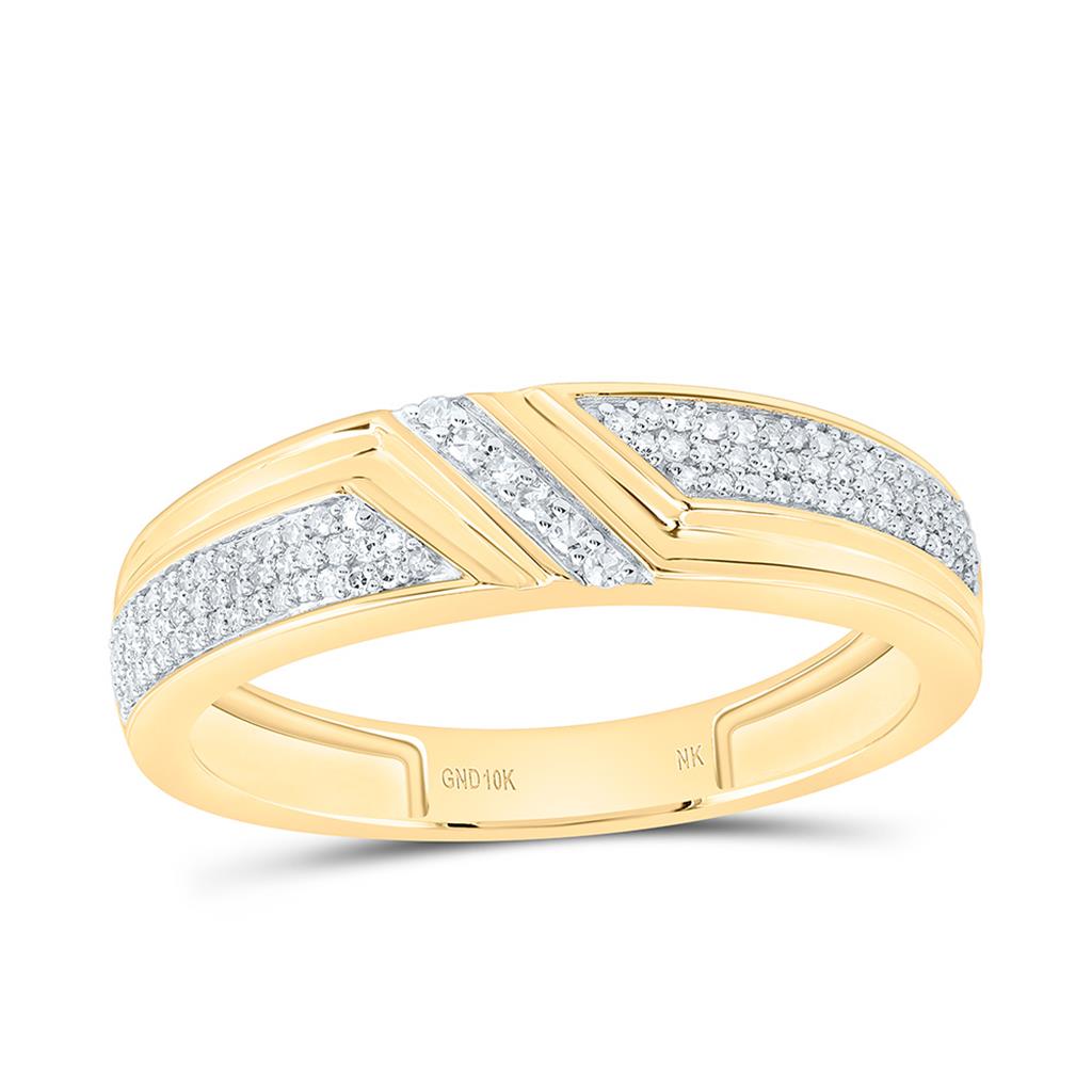 10K Yellow Gold 3/4 Cttw Natural Diamond Fashion Round Trio Set