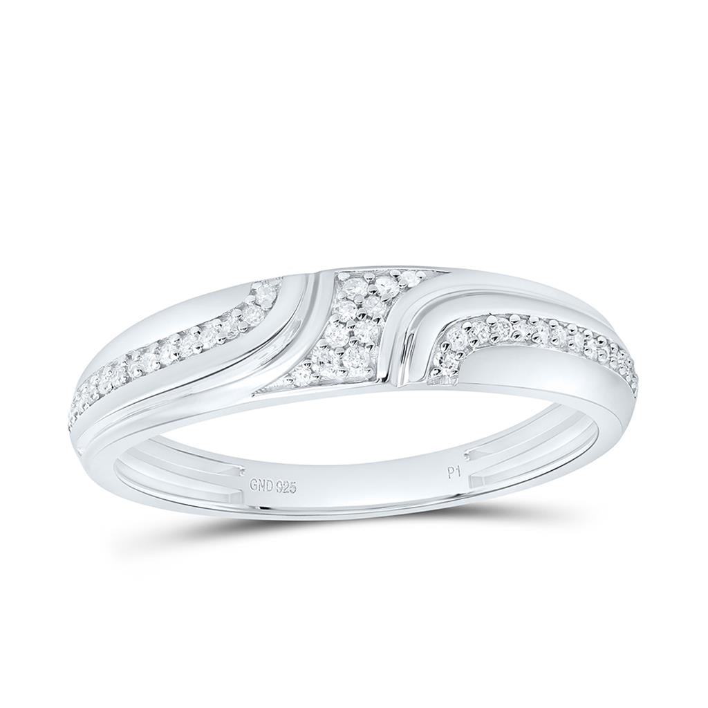 Sterling Silver 1/2 Cttw Natural Diamond Gift Round Trio Set