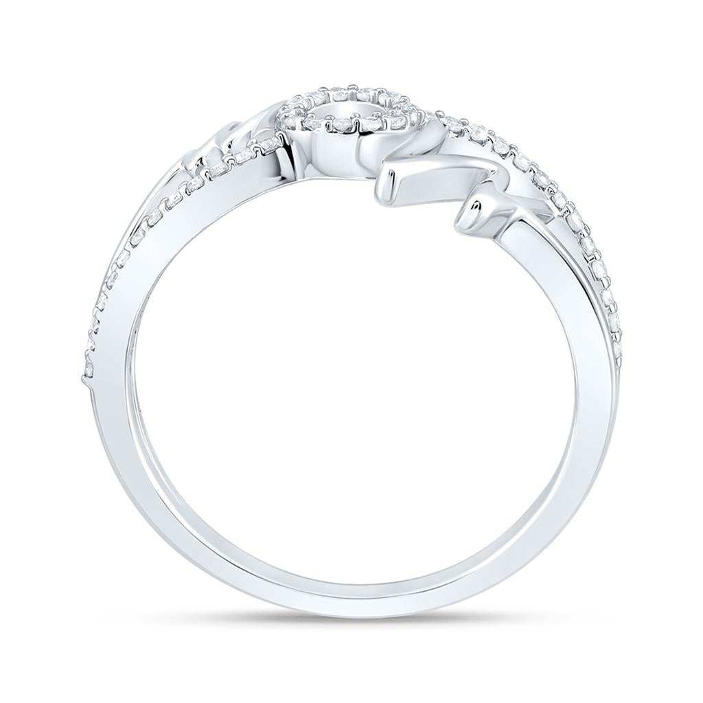 Sterling Silver 1/6 Cttw Natural Diamond Gift "Mom" Ring