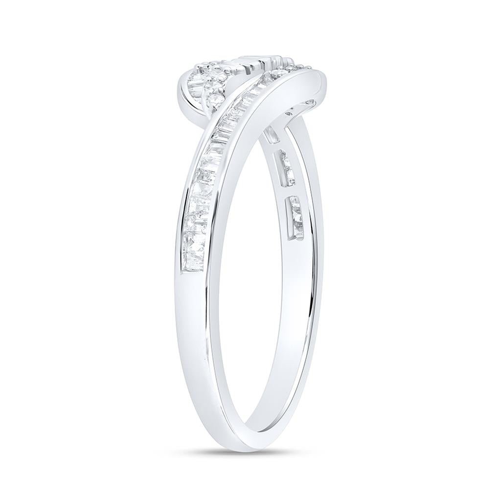 Sterling Silver 1/4 Cttw Natural Diamond Gift "Mom" Ring