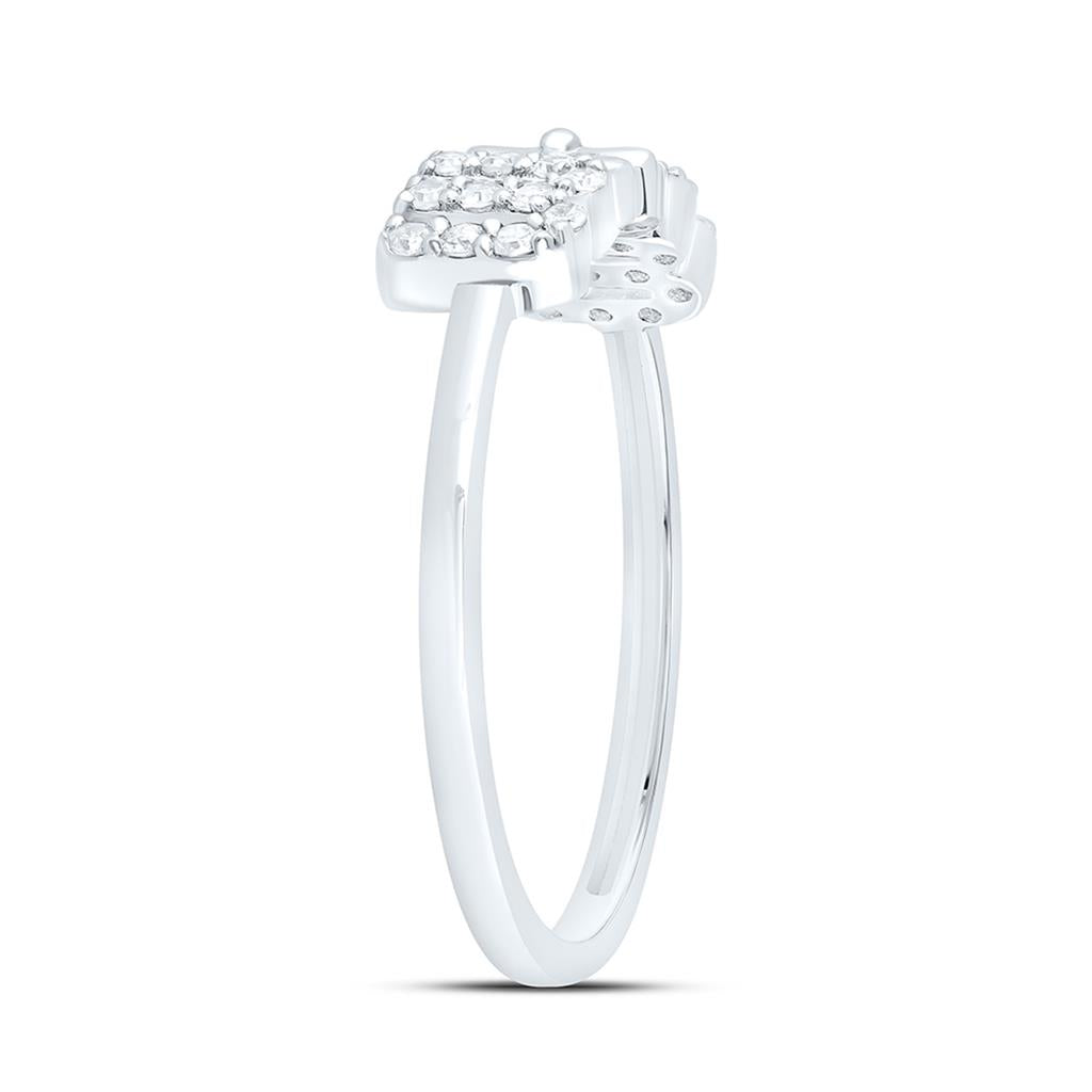 Sterling Silver 1/6 Cttw Natural Diamond Gift "Mom" Ring