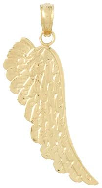 10K Yellow Gold Angel Wing Pendant