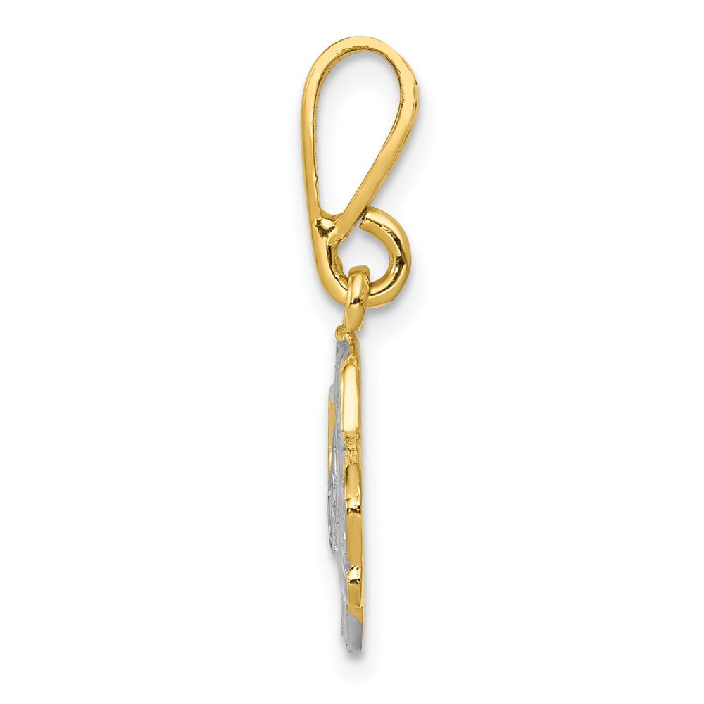 14k Yellow Gold Pick up TruckEngravable Charm Pendant Jewelry Gifts (Length 0.86" Width 0.98")