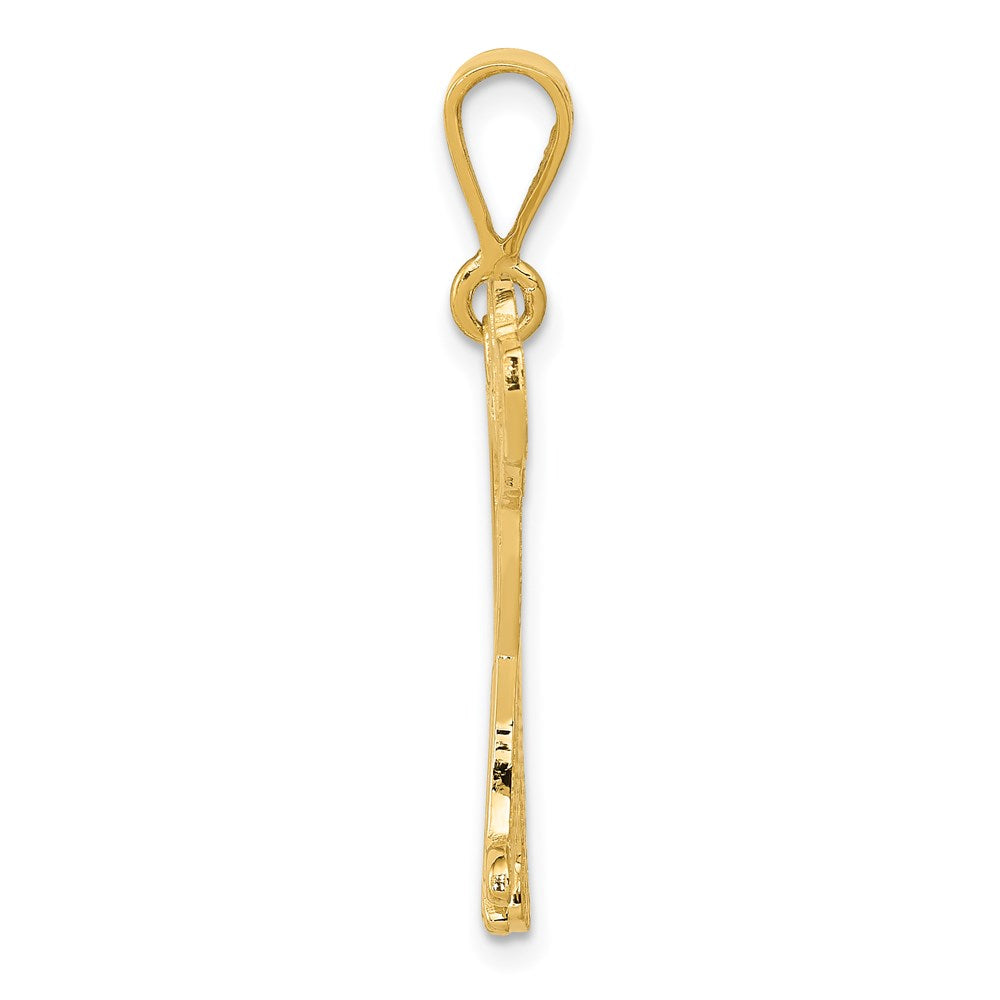 14k Yellow Gold Mastiff Engravable Charm Pendant Jewelry Gifts (Length 1.25" Width 1.09")