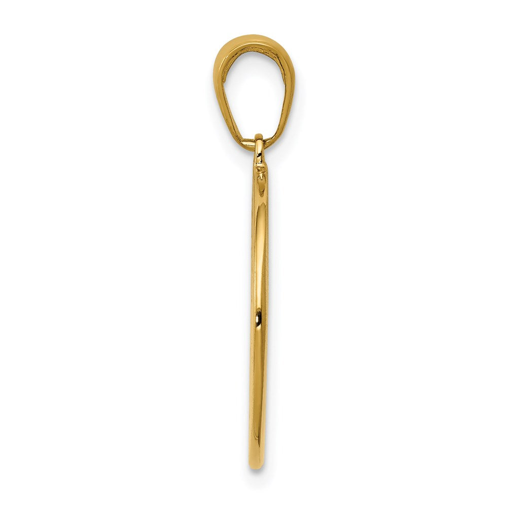 14k Yellow Gold Saint Anthony Small Round Medal Engravable Charm Pendant Jewelry Gifts (Length 1.01" Width 0.72")