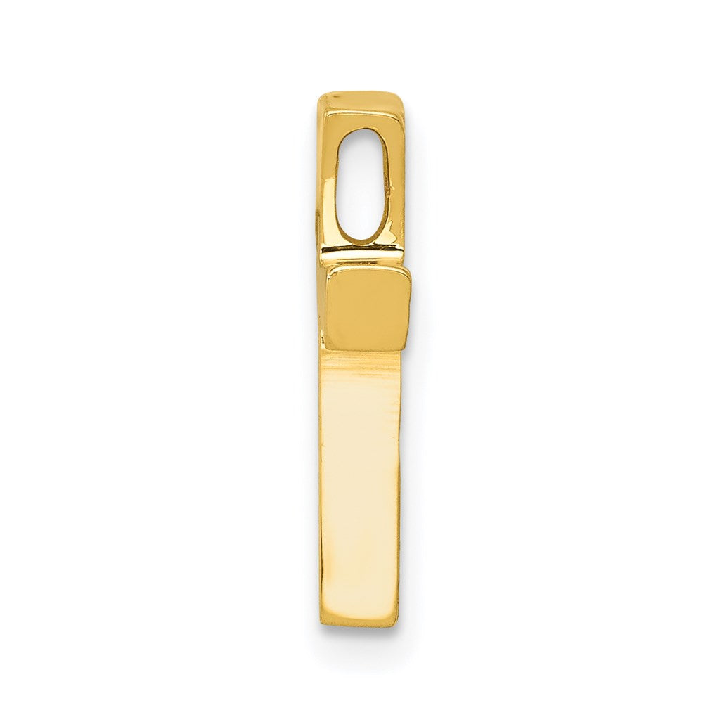 14k Yellow Gold Polished Crucifix Cross Chain SlideEngravable Charm Pendant Jewelry Gifts (Length 0.61" Width 0.42")