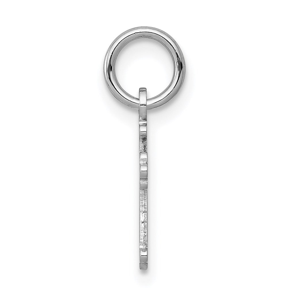 14k White Gold Mini Polished Crucifix CrossEngravable Charm Pendant Jewelry Gifts (Length 0.66" Width 0.29")