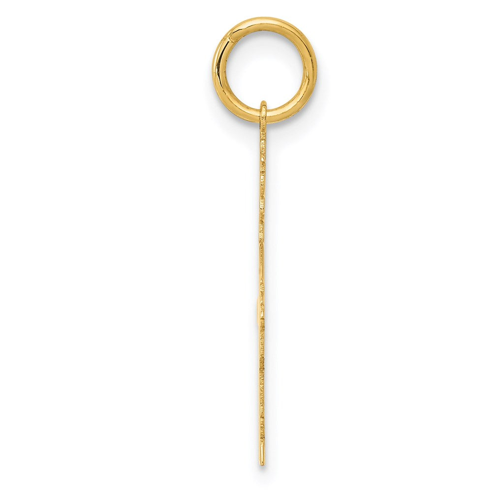 14k Yellow Gold Plain Polished Small BoyEngravable Charm Pendant Jewelry Gifts (Length 0.94" Width 0.47")