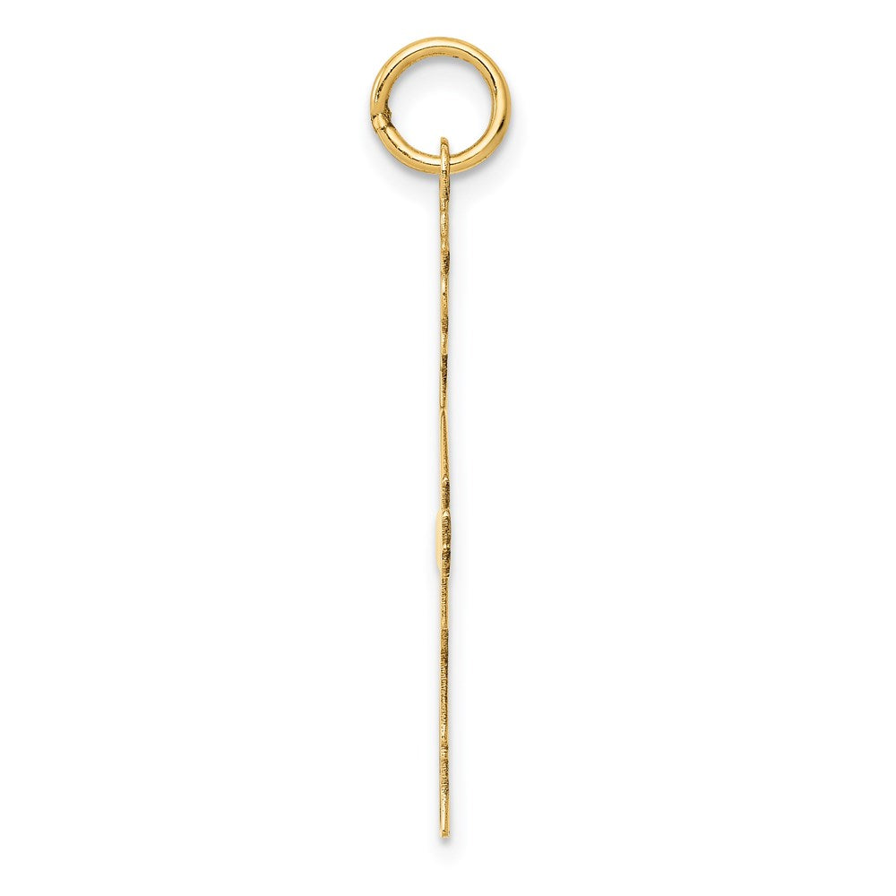 14k Yellow Gold Plain Polished Large BoyEngravable Charm Pendant Jewelry Gifts (Length 1.25" Width 0.74")