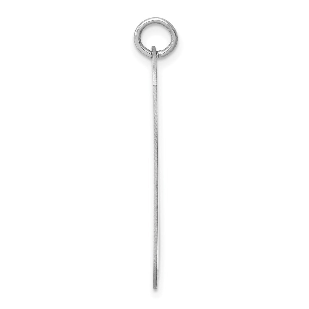 925 Sterling Silver Polished Front Satin Back Dog TagEngravable Charm Pendant Jewelry Gifts (Length 1.4" Width 0.7")