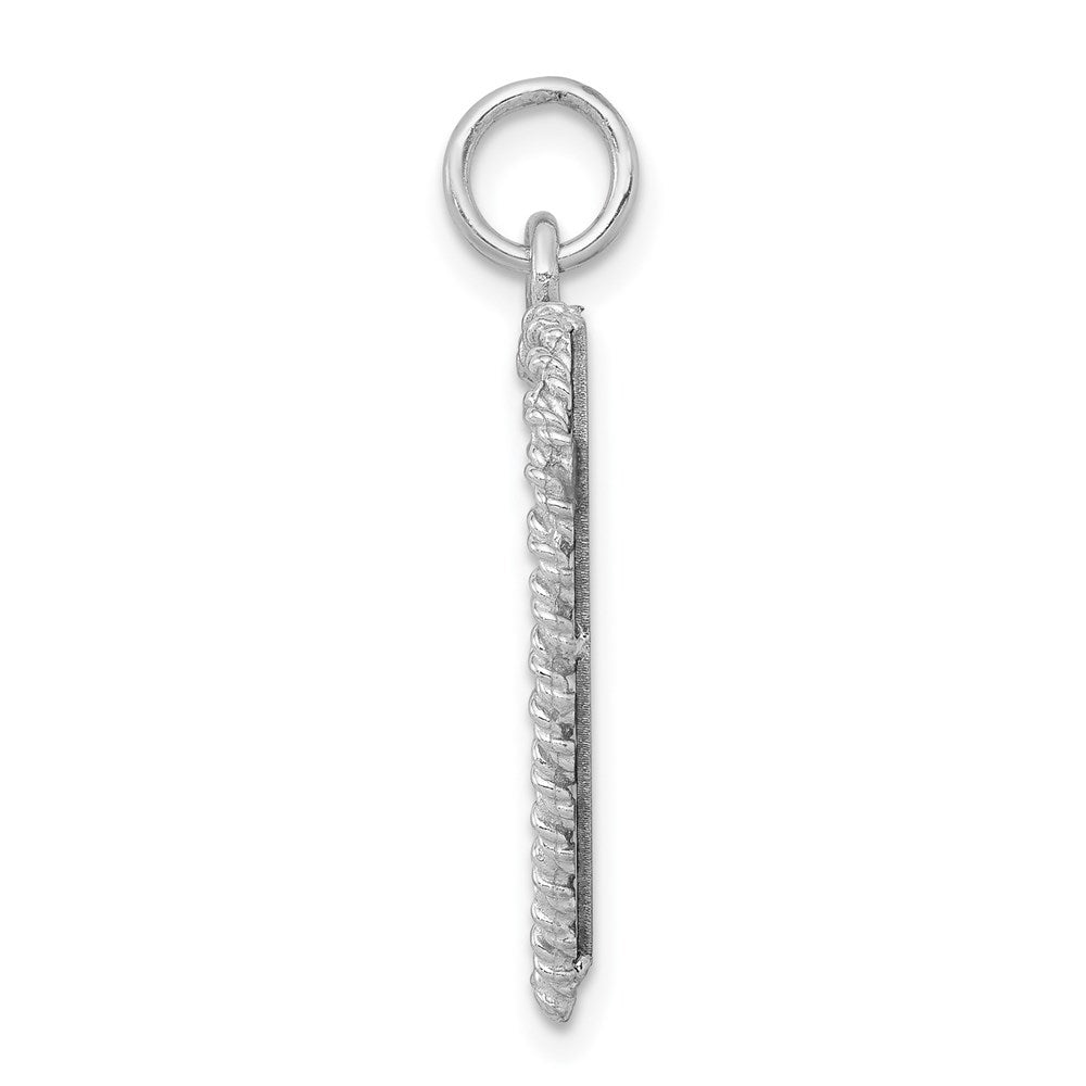 925 Sterling Silver Happy Anniversary Polished Front Satin Back Disc Engravable Charm Pendant Jewelry Gifts (Length 1.09" Width 0.74")