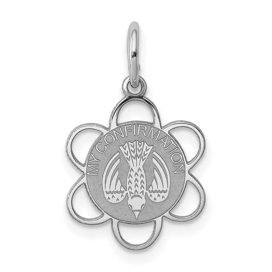 925 Sterling Silver My Confirmation Disc Engravable Charm Pendant Jewelry Gifts (Length 0.62" Width 0.55")