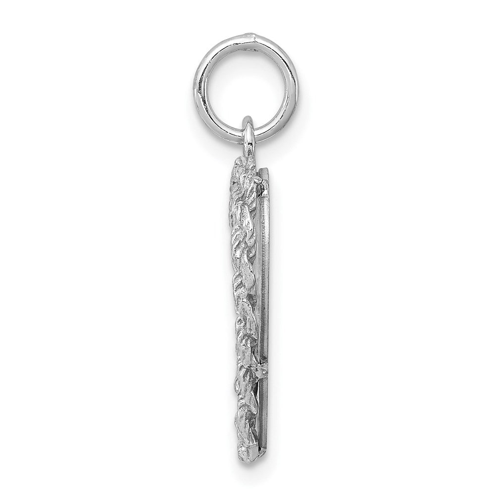 925 Sterling Silver Holy Communion Disc Engravable Charm Pendant Jewelry Gifts (Length 0.86" Width 0.62")