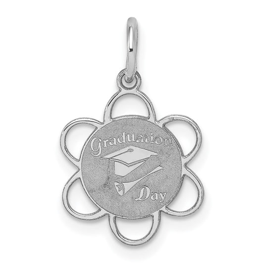 925 Sterling Silver Graduation Day Disc Engravable Charm Pendant Jewelry Gifts (Length 0.82" Width 0.47")