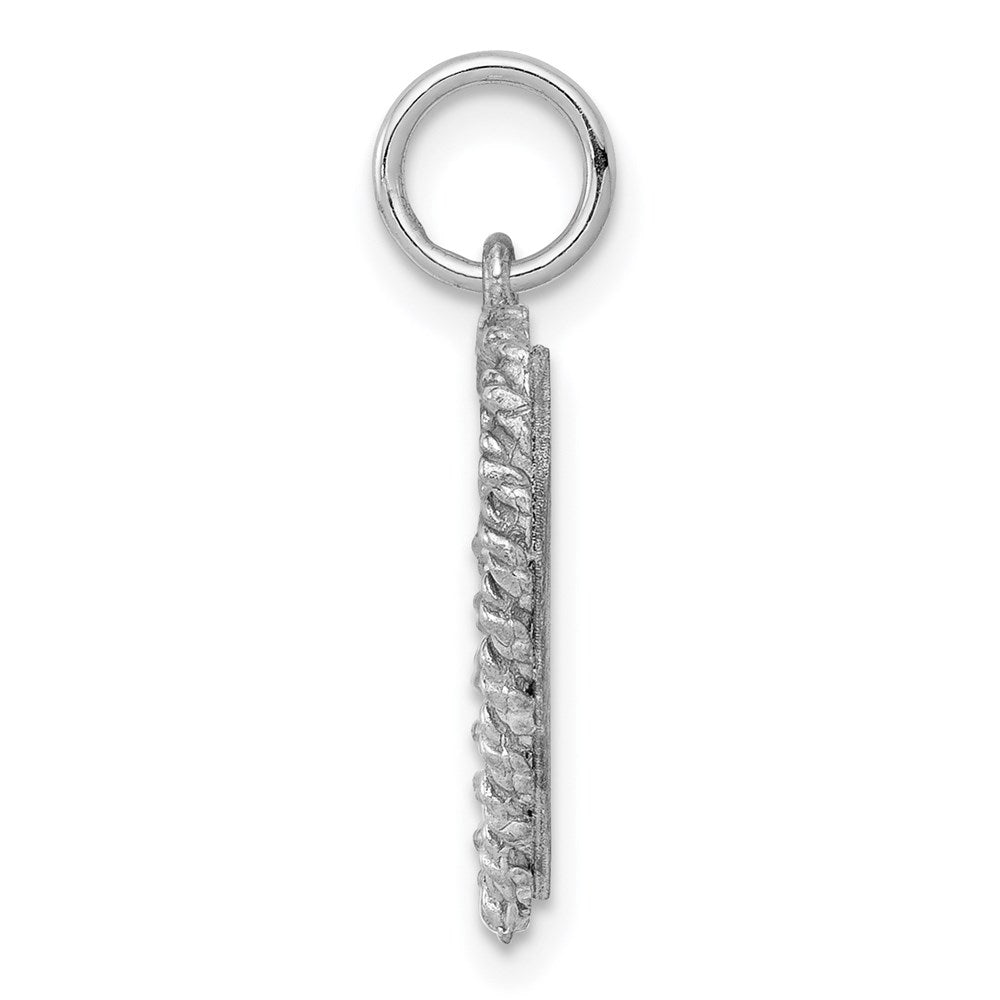 925 Sterling Silver Graduation Cap Diploma Polished Disc Cha Engravable Charm Pendant Jewelry Gifts (Length 0.9" Width 0.59")