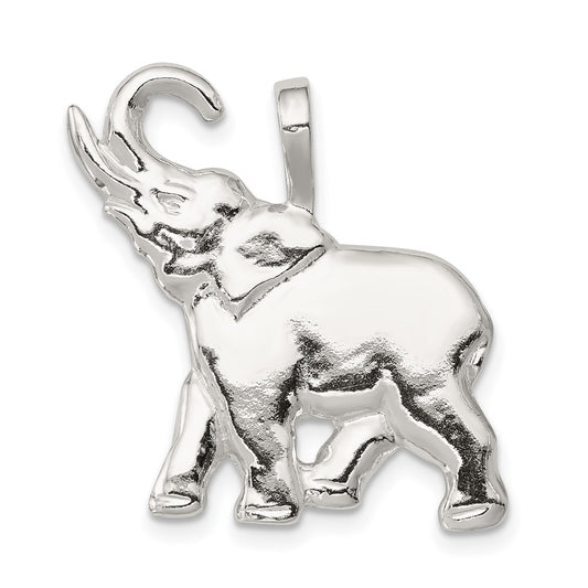 925 Sterling Silver ElephantEngravable Charm Pendant Jewelry Gifts (Length 0.98" Width 1.01")
