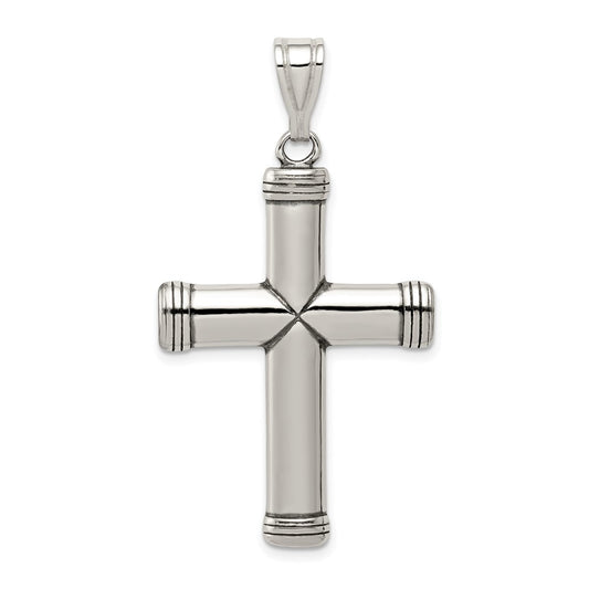 925 Sterling Silver Latin Crucifix CrossEngravable Charm Pendant Jewelry Gifts (Length 1.83" Width 0.98")