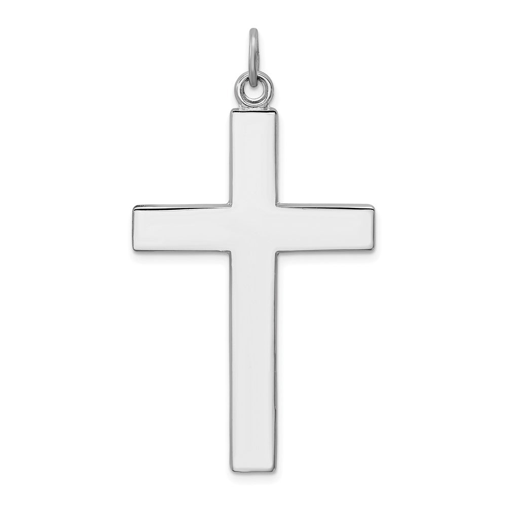 925 Sterling Silver Crucifix Cross Lord's PrayerEngravable Charm Pendant Jewelry Gifts (Length 1.72" Width 1.01")