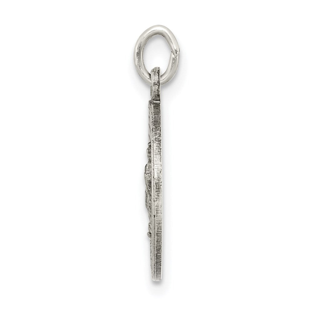 925 Sterling Silver Our Lady of Guadalupe Medal Engravable Charm Pendant Jewelry Gifts (Length 0.98" Width 0.66")