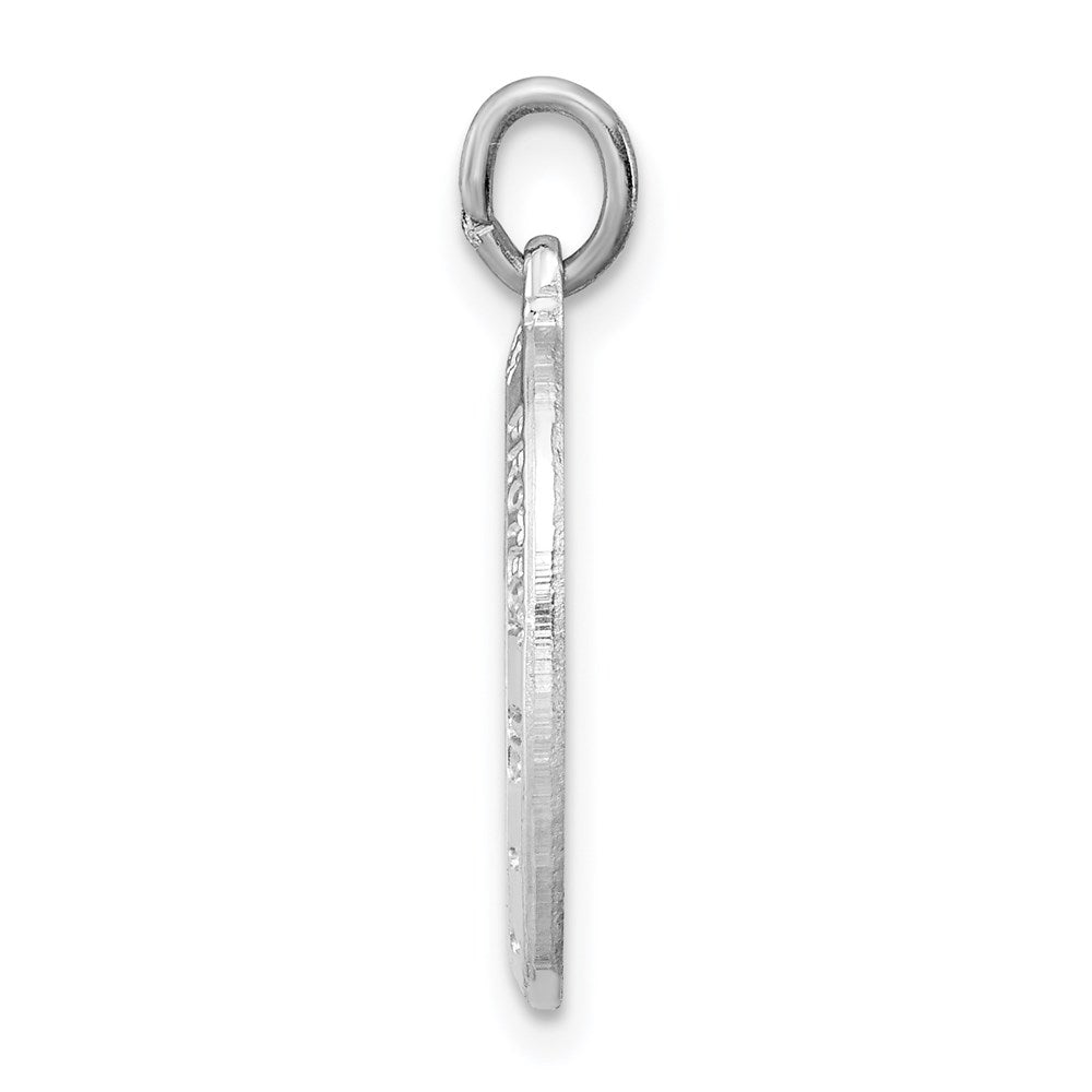 925 Sterling Silver St. Christopher Medal Engravable Charm Pendant Jewelry Gifts (Length 0.78" Width 0.39")