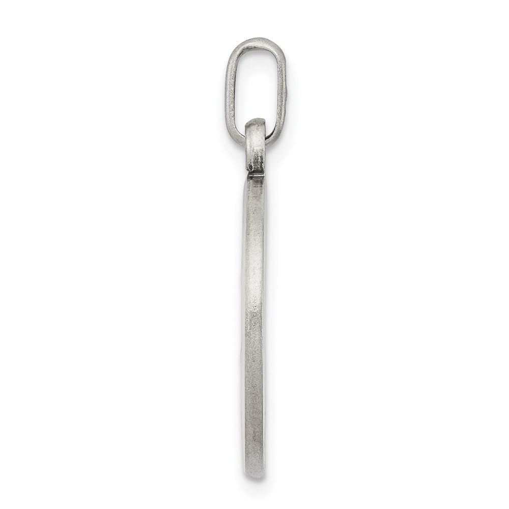 925 Sterling Silver Baptism Medal Engravable Charm Pendant Jewelry Gifts (Length 1.09" Width 0.78")