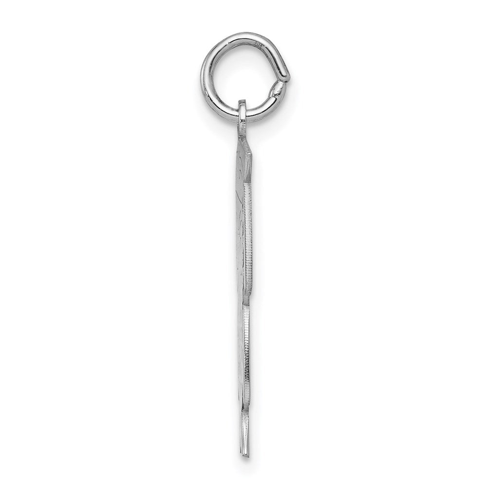 925 Sterling Silver Owl Polished Engravable Charm Pendant Jewelry Gifts (Length 0.86" Width 0.74")