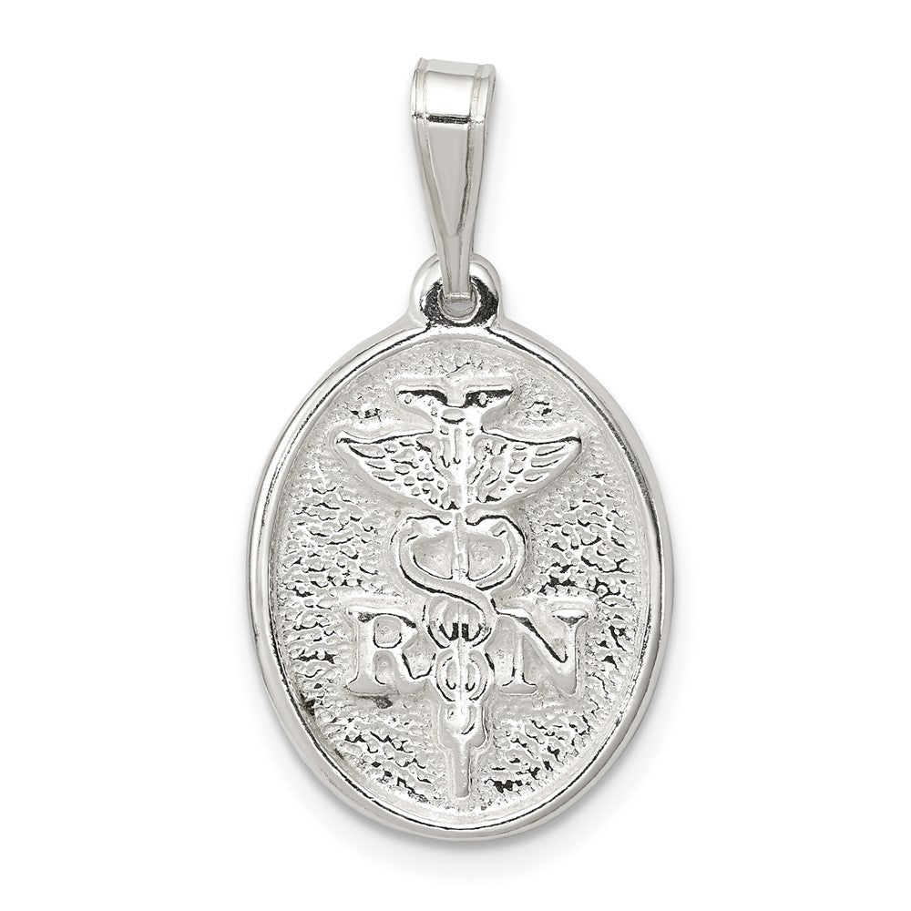 925 Sterling Silver RNEngravable Charm Pendant Jewelry Gifts (Length 0.78" Width 0.55")