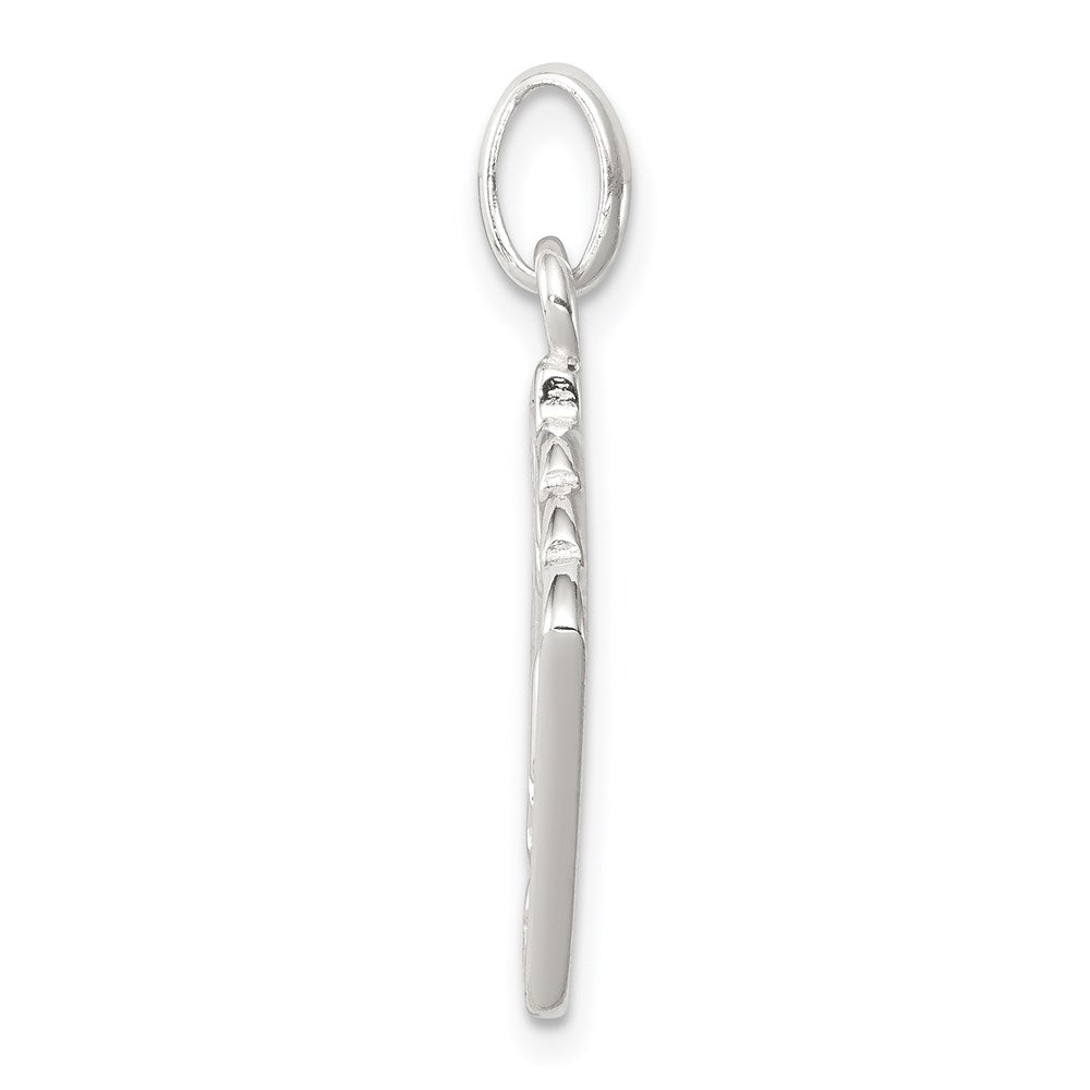 925 Sterling Silver Playing Card'sEngravable Charm Pendant Jewelry Gifts (Length 0.98" Width 0.66")