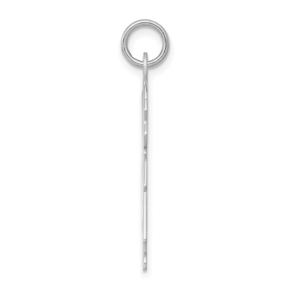 925 Sterling Silver Girl Polished Front Satin Back Disc Engravable Charm Pendant Jewelry Gifts (Length 1.25" Width 0.62")