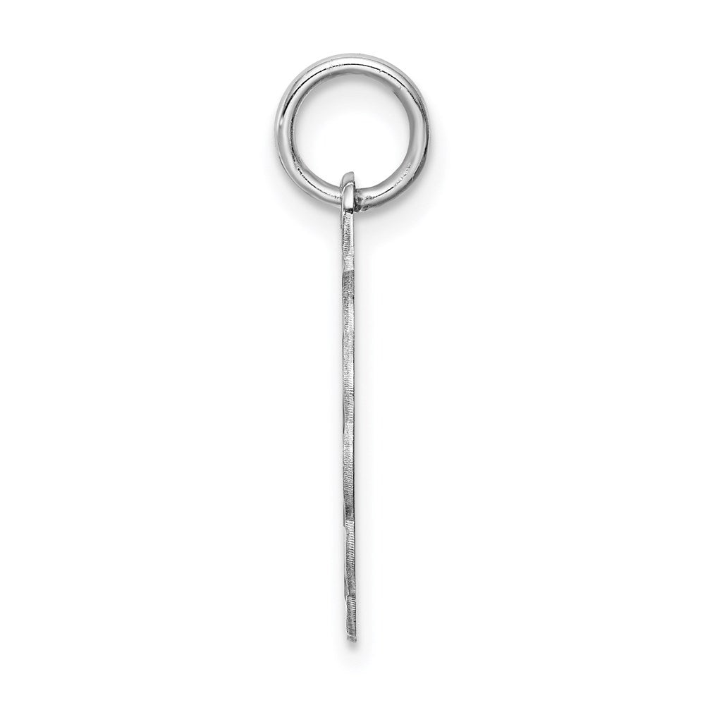 925 Sterling Silver Brocaded Letter C Initial Engravable Charm Pendant Jewelry Gifts (Length 0.86" Width 0.62")