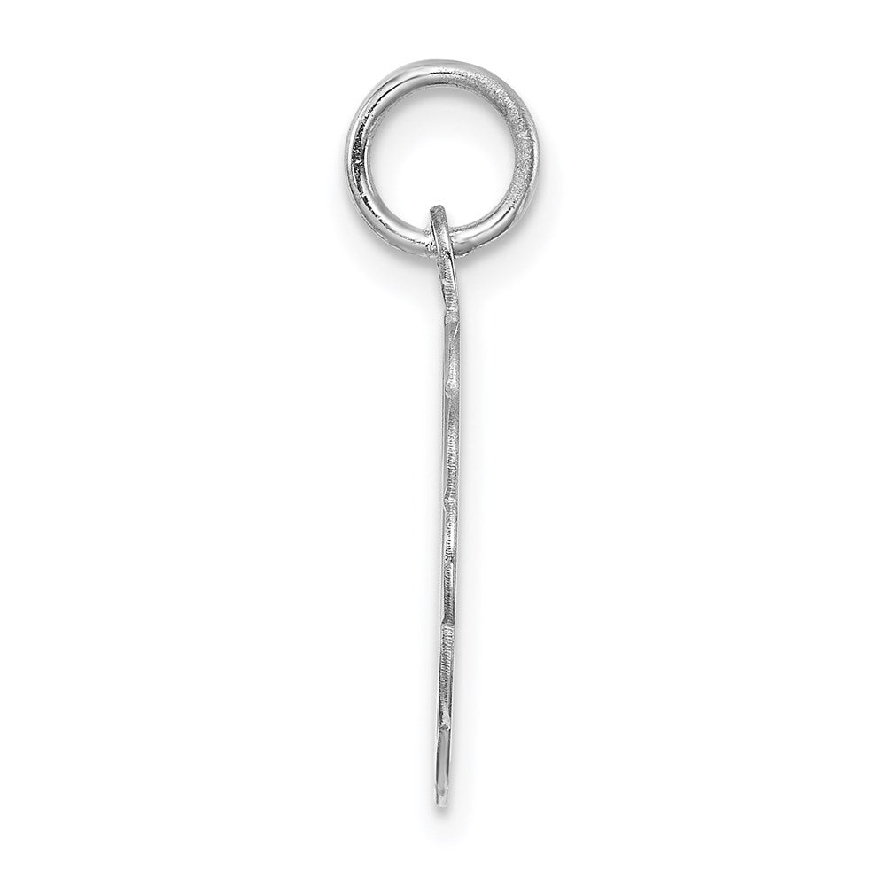 925 Sterling Silver Brocaded Letter F Initial Engravable Charm Pendant Jewelry Gifts (Length 0.86" Width 0.62")