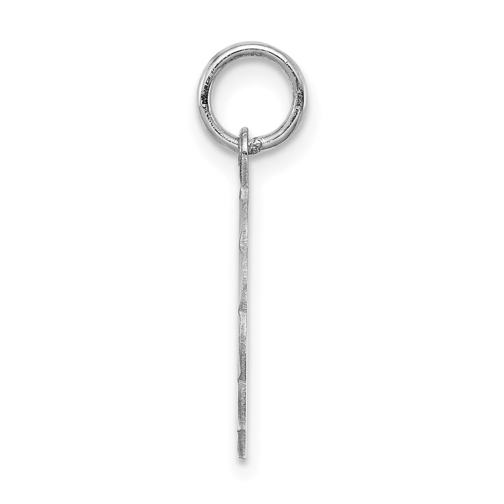925 Sterling Silver Brocaded Letter H Initial Engravable Charm Pendant Jewelry Gifts (Length 0.86" Width 0.62")