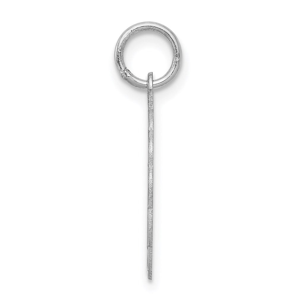 925 Sterling Silver Brocaded Letter K Initial Engravable Charm Pendant Jewelry Gifts (Length 0.86" Width 0.62")