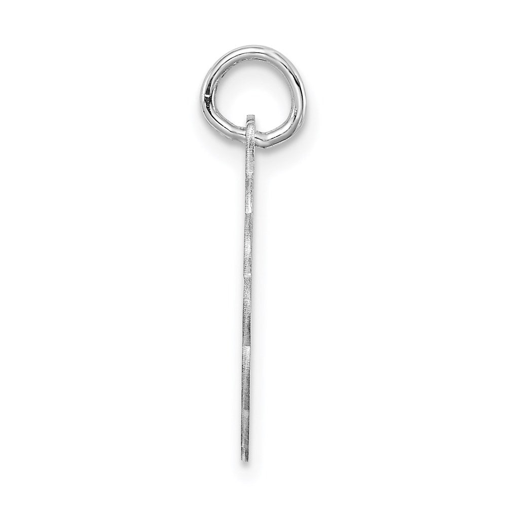 925 Sterling Silver Brocaded Letter L Initial Engravable Charm Pendant Jewelry Gifts (Length 0.86" Width 0.62")