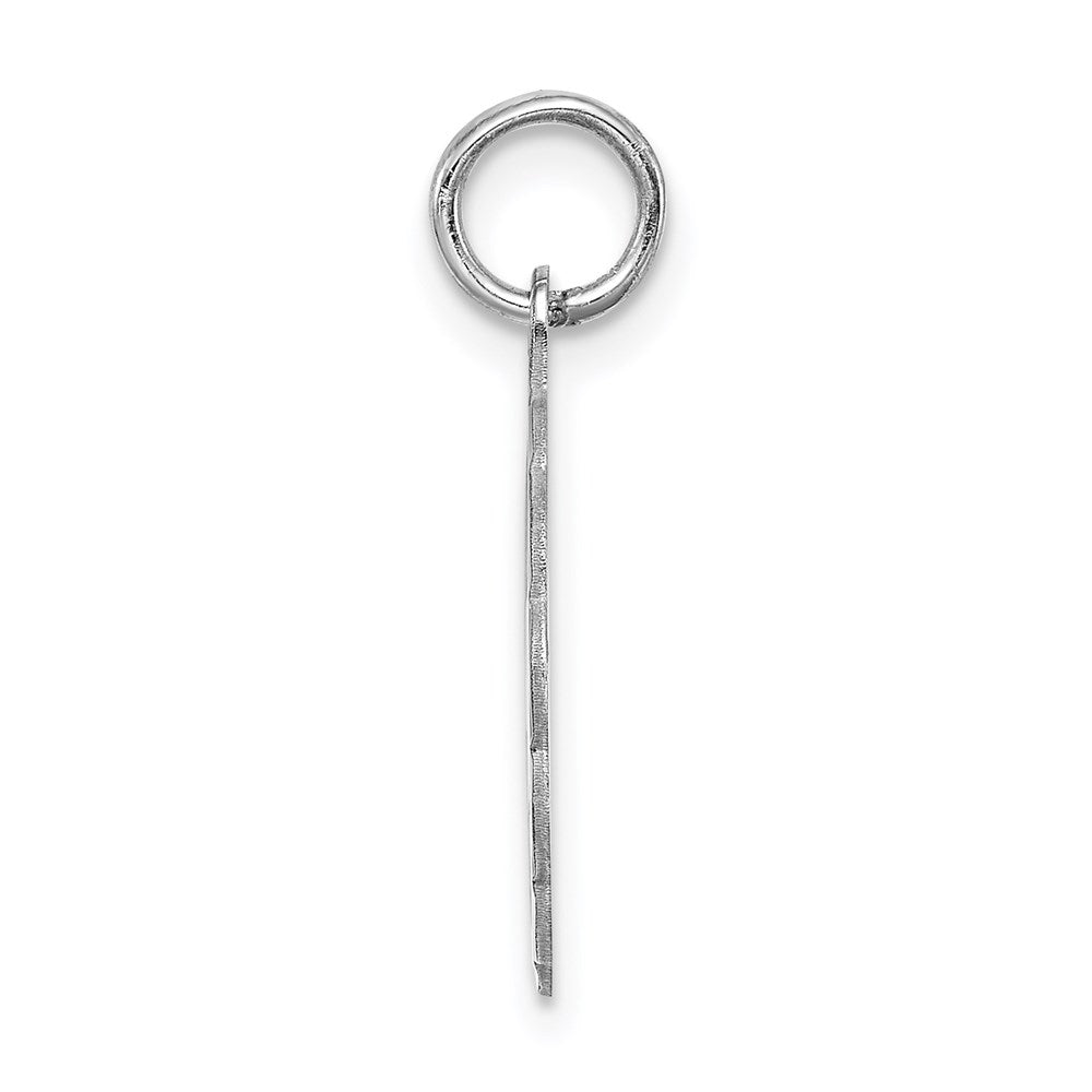 925 Sterling Silver Brocaded Letter M Initial Engravable Charm Pendant Jewelry Gifts (Length 0.86" Width 0.62")