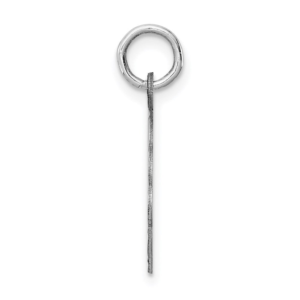 925 Sterling Silver Brocaded Letter N Initial Engravable Charm Pendant Jewelry Gifts (Length 0.86" Width 0.62")