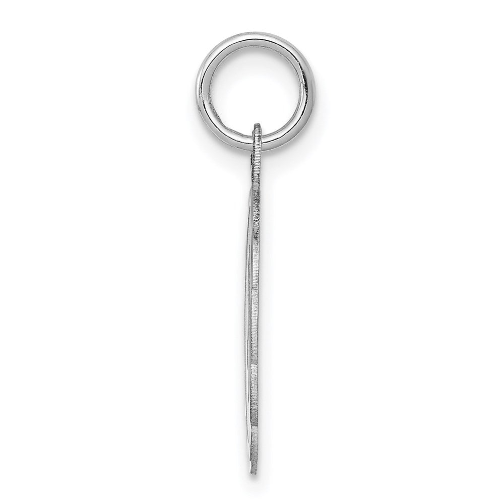 925 Sterling Silver Brocaded Letter O Initial Engravable Charm Pendant Jewelry Gifts (Length 0.86" Width 0.62")
