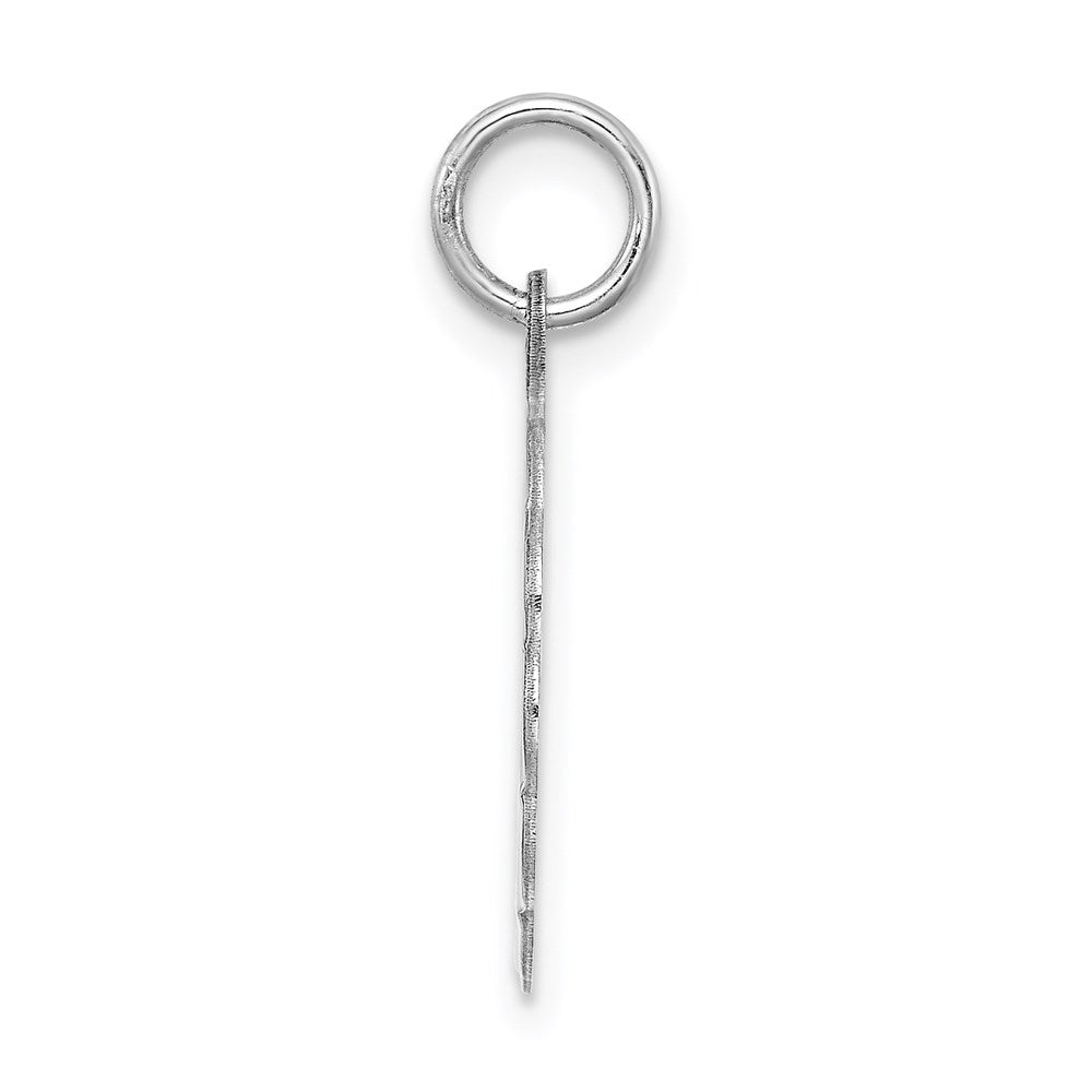 925 Sterling Silver Brocaded Letter R Initial Engravable Charm Pendant Jewelry Gifts (Length 0.86" Width 0.62")