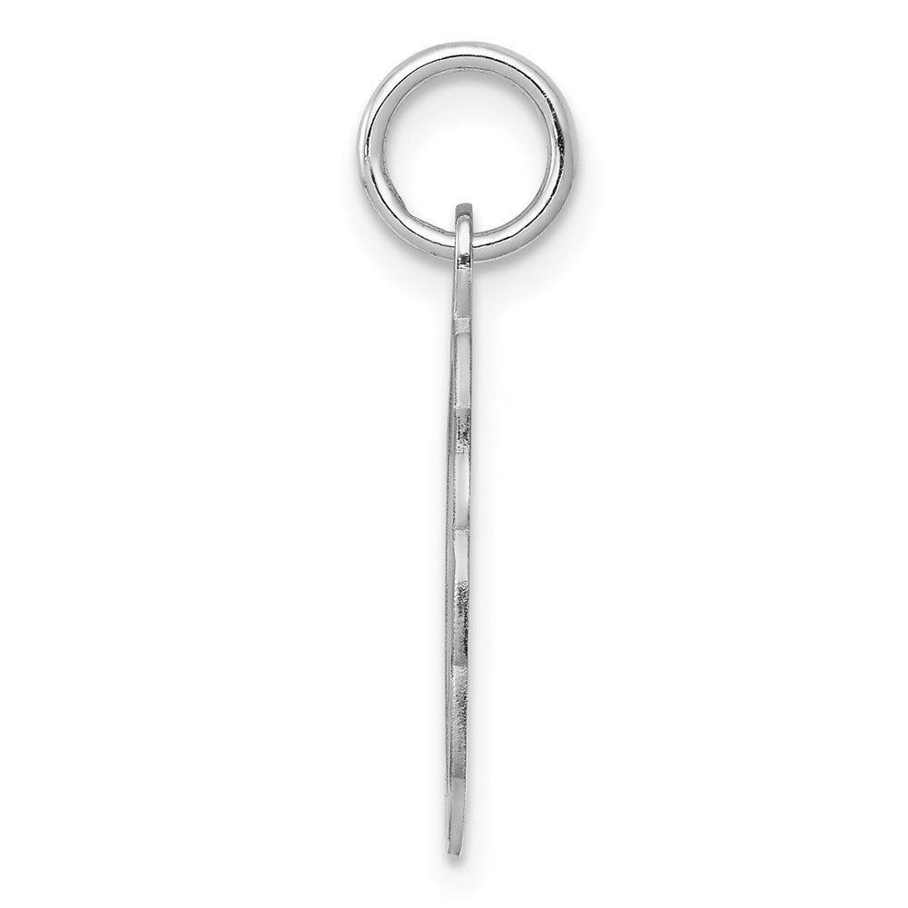 925 Sterling Silver Brocaded Letter V Initial Engravable Charm Pendant Jewelry Gifts (Length 0.86" Width 0.62")