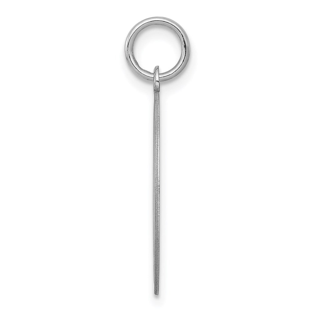 925 Sterling Silver Brocaded Letter C Initial Engravable Charm Pendant Jewelry Gifts (Length 1.05" Width 0.78")