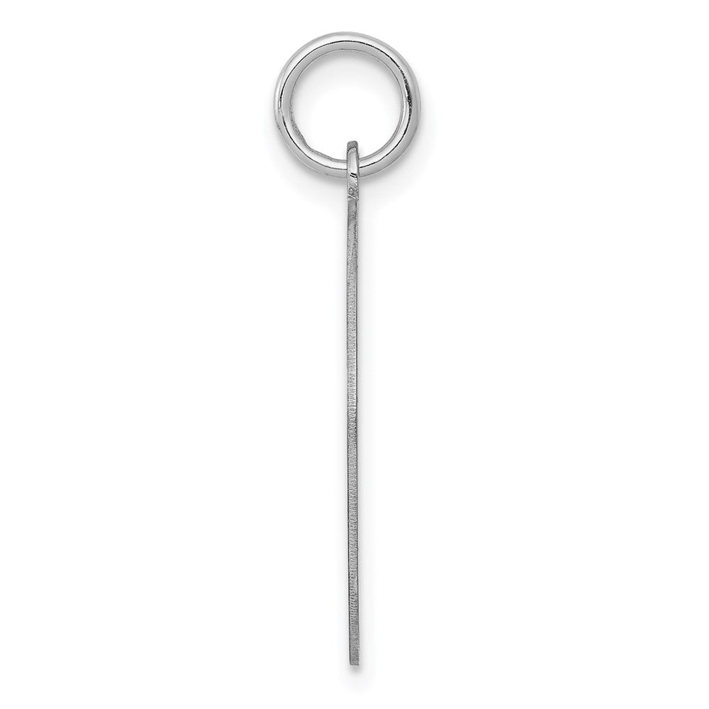 925 Sterling Silver Brocaded Letter F Initial Engravable Charm Pendant Jewelry Gifts (Length 1.05" Width 0.78")