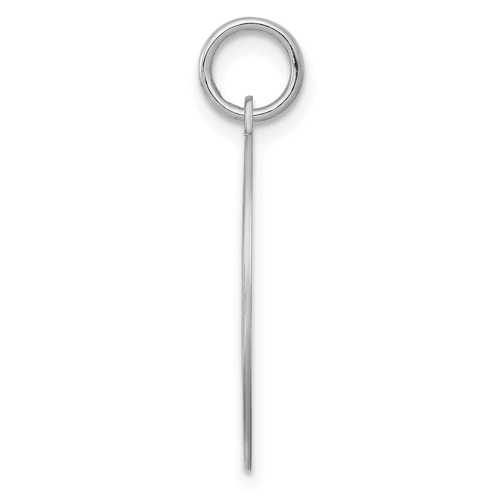 925 Sterling Silver Brocaded Letter L Initial Engravable Charm Pendant Jewelry Gifts (Length 1.05" Width 0.78")