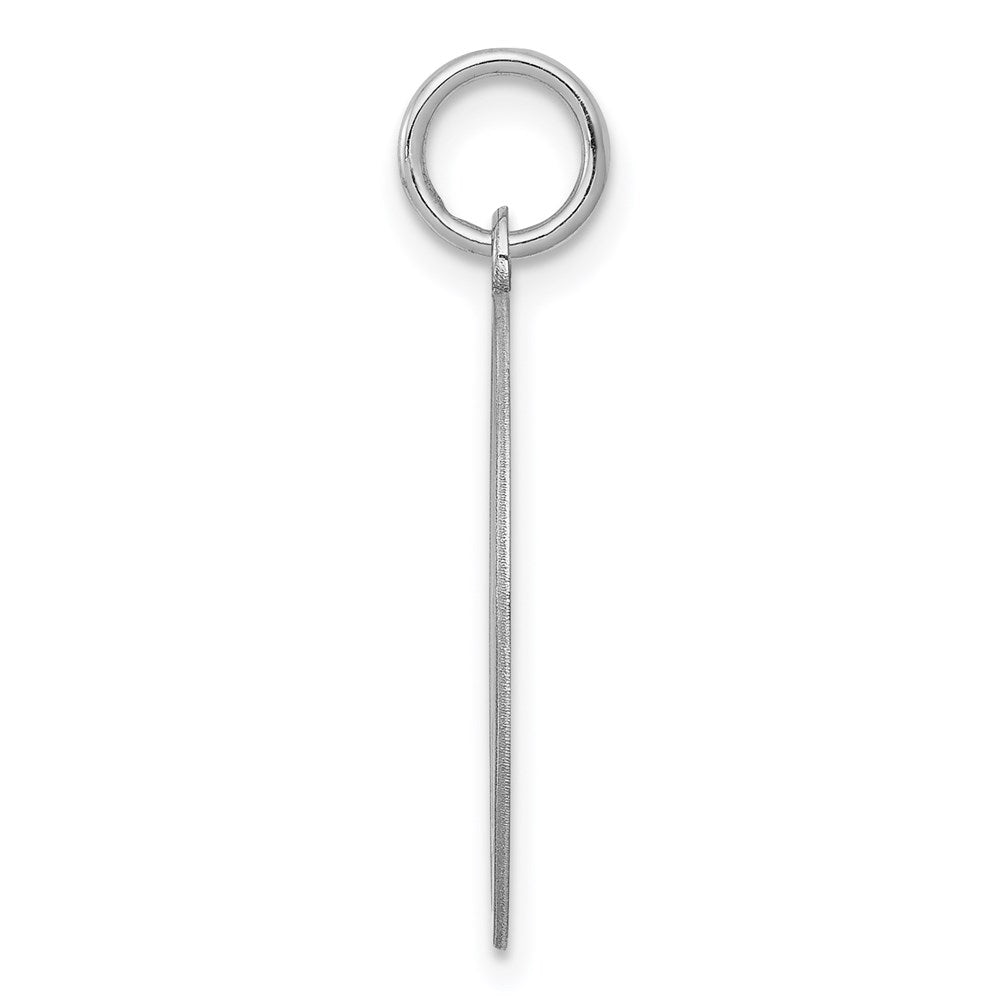 925 Sterling Silver Brocaded Letter M Initial Engravable Charm Pendant Jewelry Gifts (Length 1.05" Width 0.78")