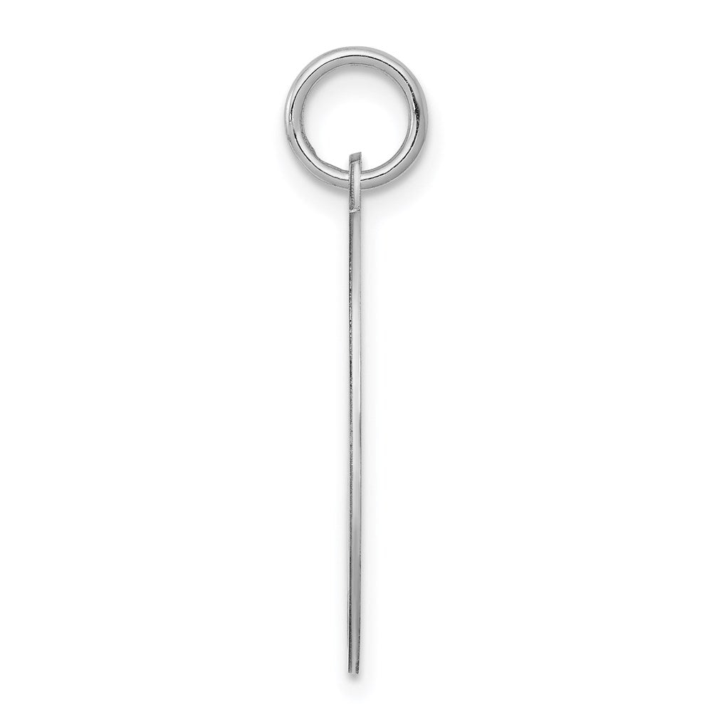 925 Sterling Silver Brocaded Letter R Initial Engravable Charm Pendant Jewelry Gifts (Length 1.05" Width 0.78")