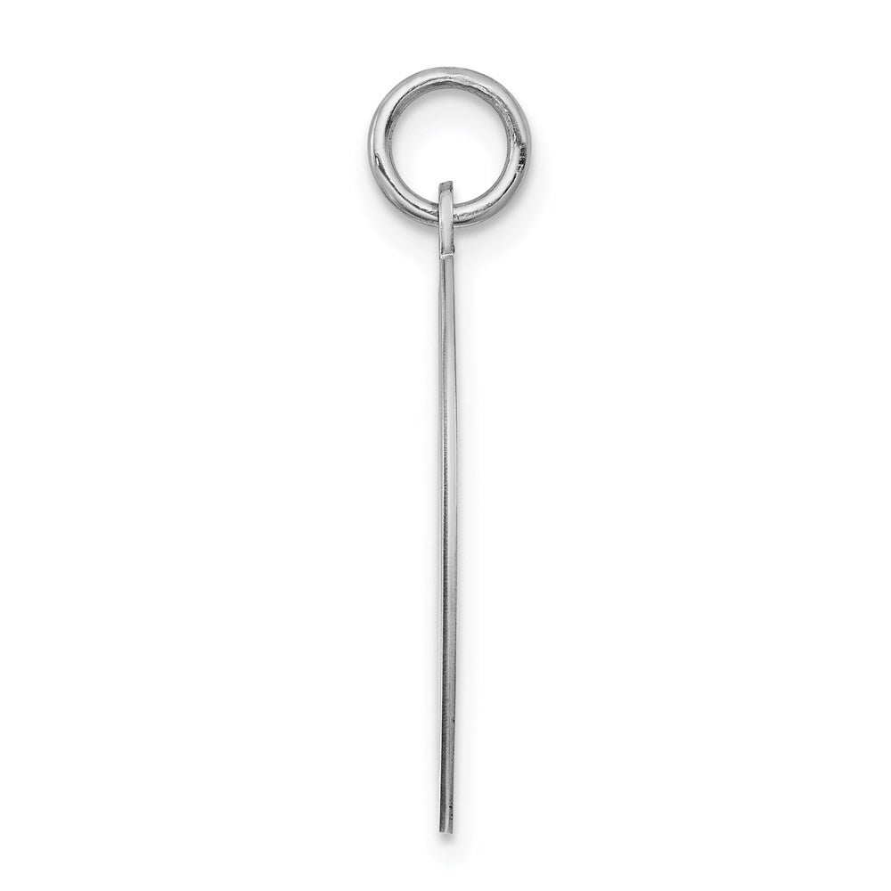 925 Sterling Silver Brocaded Letter W Initial Engravable Charm Pendant Jewelry Gifts (Length 1.05" Width 0.78")