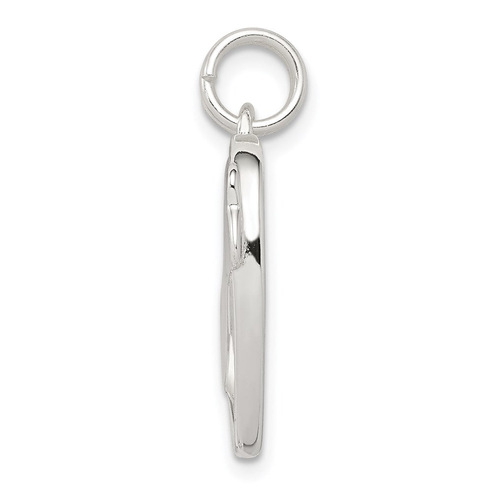 925 Sterling Silver HeartEngravable Charm Pendant Jewelry Gifts (Length 0.82" Width 0.82")