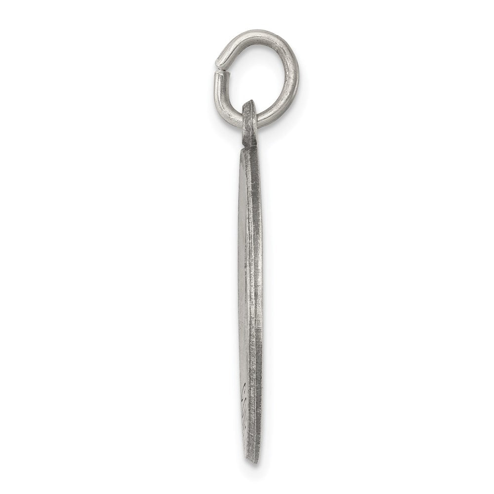 925 Sterling Silver Confirmation Medal Engravable Charm Pendant Jewelry Gifts (Length 0.98" Width 0.86")