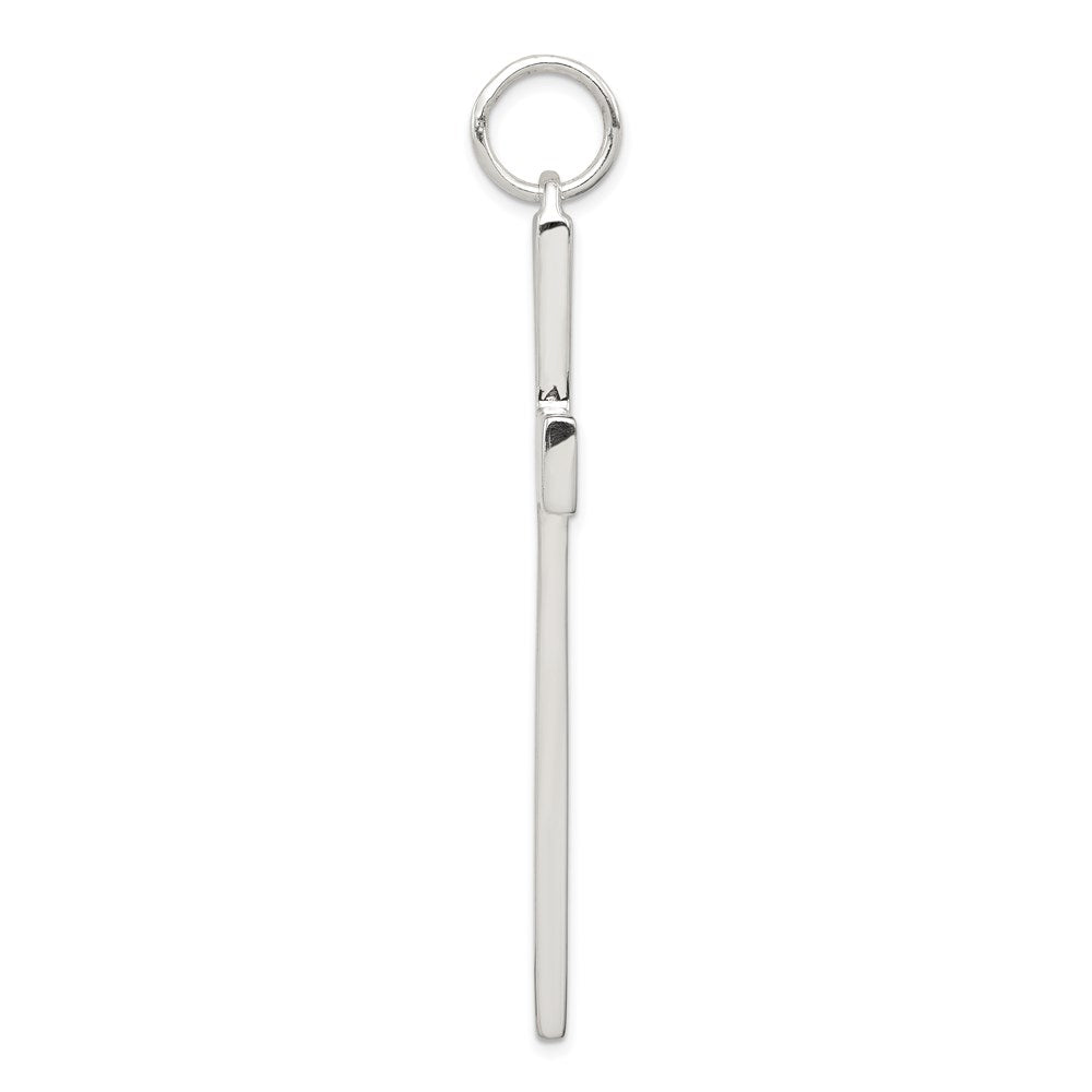 925 Sterling Silver Latin Crucifix CrossEngravable Charm Pendant Jewelry Gifts (Length 2.26" Width 1.44")