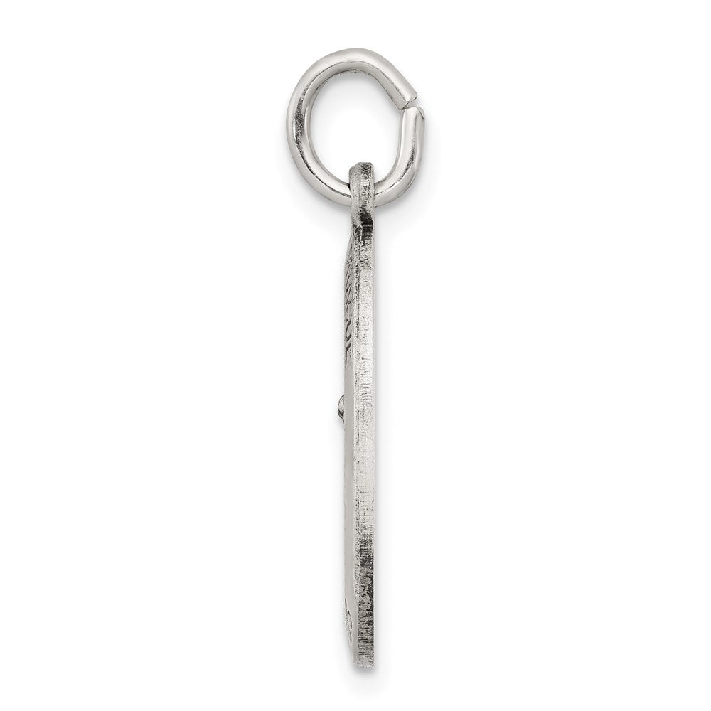 925 Sterling Silver Antiqued Infant of Prague Medal Engravable Charm Pendant Jewelry Gifts (Length 0.98" Width 0.51")