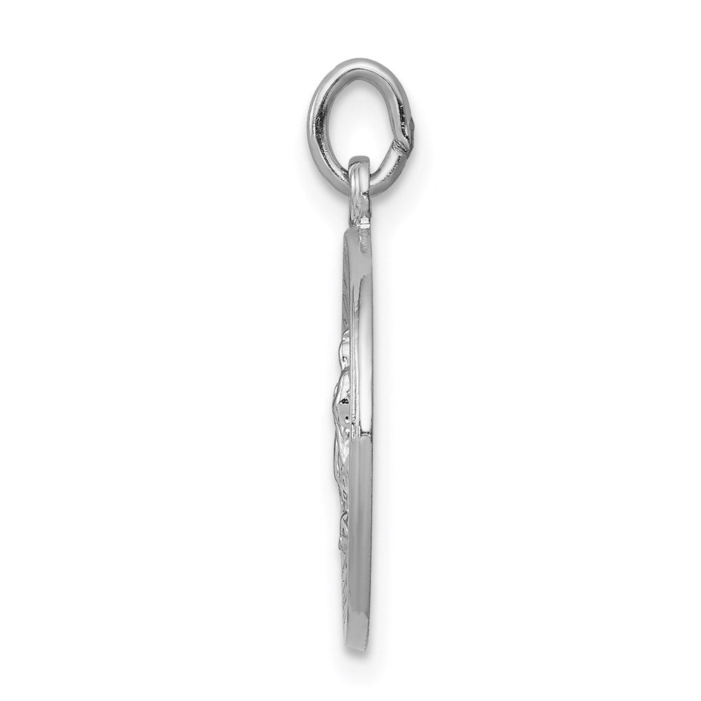 925 Sterling Silver Our Lady of Guadalupe Medal Engravable Charm Pendant Jewelry Gifts (Length 0.86" Width 0.55")